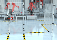 Machine guarding for robotics & automation, modular system ECONFENCE® BASIC LINE HEIGHT 2000MM