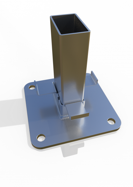 Insertion foot for univeresal corner post ECONFENCE® Basic Line zinc 140x140x6mm