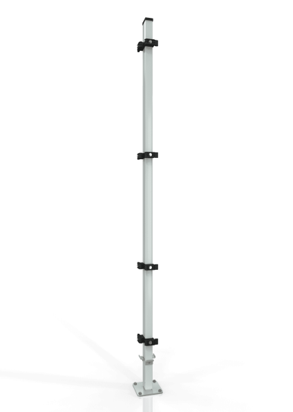 Universal corner post for machine guarding ECONFENCE® BASIC LINE 2000mm RAL-7035