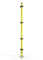 Universal corner post for machine guarding ECONFENCE® BASIC LINE 2000mm RAL-1021