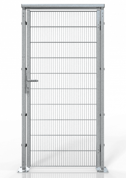 single hinge door for mesh partioning - basement ECONFENCE® BASIC LINE ZINC BT01-WB 1000x2000MM