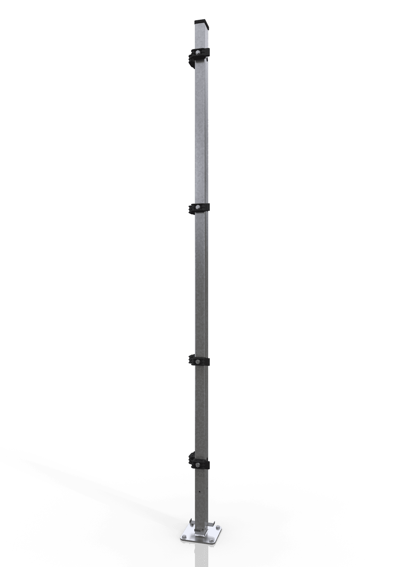 Universal corner post for mesh partioning basement ECONFENCE® BASIC