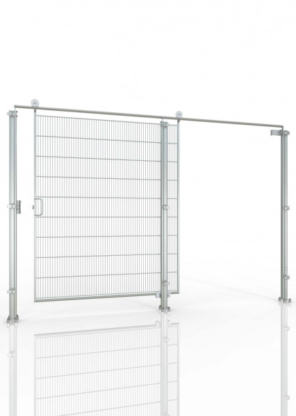 Stainless steel sliding door for machine guarding DIN right HYGIENEFENCE®3000X2000mm