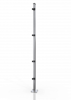 Row post for mesh partioning - basement ECONFENCE® BASIC LINE ZINC 60x40x2000MM