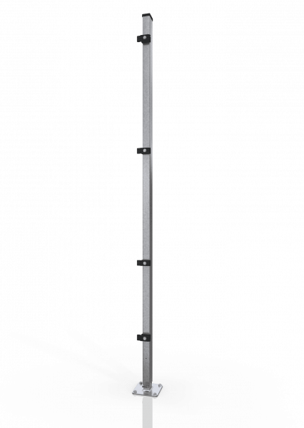 Row post for mesh partioning - basement ECONFENCE® BASIC LINE ZINC 60x40x2000MM