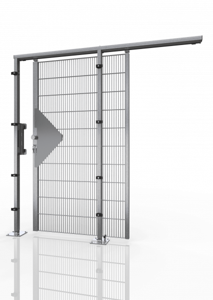 SINGLE SLIDING DOOR FOR WAREHOUSE PARTIONING TS01 ECONFENCE® BASIC LINE ZINC 1000X2000mm