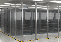 Mesh partition for IT-Data centre, modular system ECONFENCE® BASIC LINE ZINC HIGH 2000MM