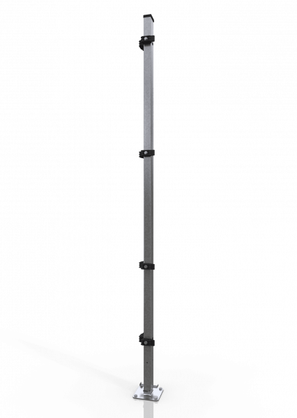 Universal corner post for mesh partioning - basement ECONFENCE® BASIC LINE ZINC 60x40x2400MM