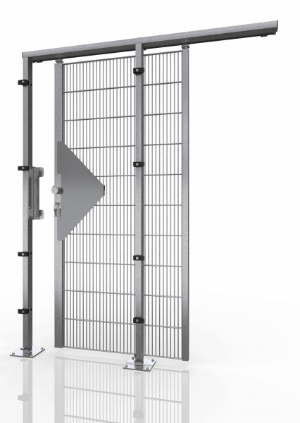 SINGLE SLIDING DOOR FOR WAREHOUSE PARTIONING TS01 ECONFENCE® BASIC LINE ZINC 800X2000mm