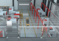 Ogrodzenie zabezpieczające przed upadkiem, system modułowy ECONFENCE® BASIC LINE FALL PROTECTION HEIGHT 2000MM