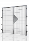 Double-leaf cantilever swing door BT01 - Centre distance 2000mm - 1021/9005 - SH 2000mm - DIN right
