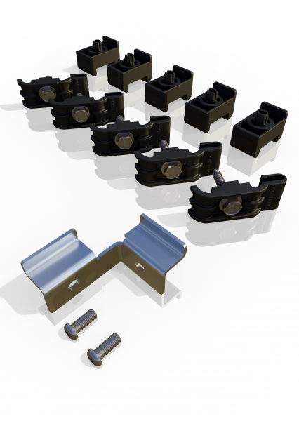 Grille fastening set (drive-in version) Corner post DIN left ECONFENCE® BASIC LINE