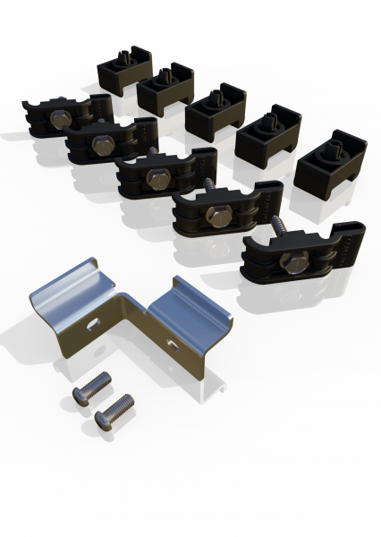 Grille fastening set (drive-in version) Corner post DIN right ECONFENCE® BASIC LINE