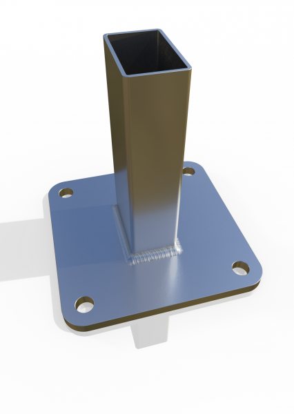 Insert base for row mullions ECONFENCE® 140x140x8mm