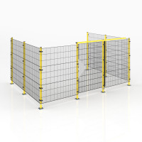 Safety fence for machines, fence package ECONFENCE® BASIC LINE 3000x4000 sliding door