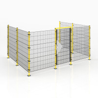 Machine guarding, fence package ECONFENCE® BASIC LINE 3000x4000