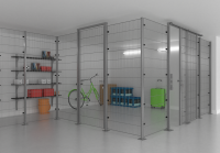 Basement partition wall for residential construction, fence package ECONFENCE® BASIC LINE ZINC HEIGHT 2000MM