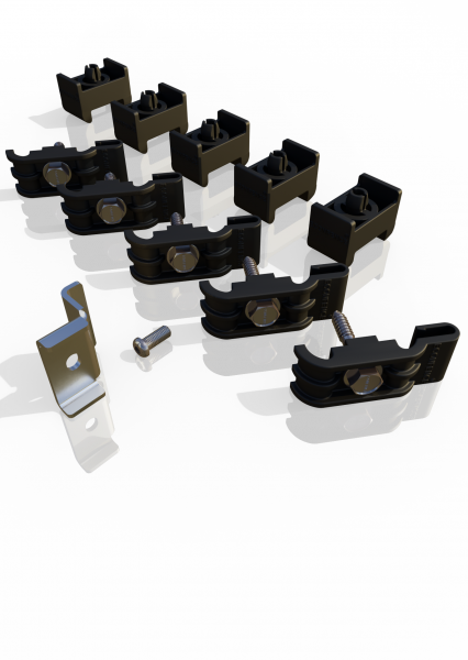 Mesh fastening set (drive-in version) Row post ECONFENCE® BASIC LINE