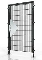 Maschinenschutzgitter Drehtür in der Größe 1000 x 2000 mm, Farbe schwarz -Topseller bei Schutzzaun24