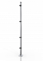 Row posts for mesh partition wall ECONFENCE® BASIC LINE ZINC 60x40x2400MM