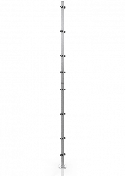 Universal corner post for mesh partition wall ECONFENCE® BASIC LINE ZINC 80x40x4000MM