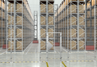 GRID PARTITION WALL FOR WAREHOUSE & LOGISTICS, ECONFENCE fence package® BASIC LINE ZINC HEIGHT 4000MM