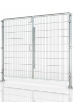 Stainless steel double-leaf hinged door for machine guard HYGIENEFENCE®2000X2000mm