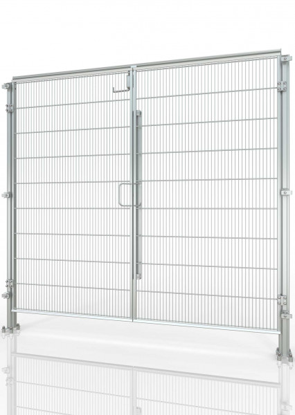 Stainless steel double-leaf hinged door for machine guard HYGIENEFENCE®2000X2000mm