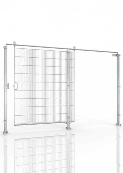 Stainless steel sliding door DIN right for machine guard HYGIENEFENCE®3000X2000mm