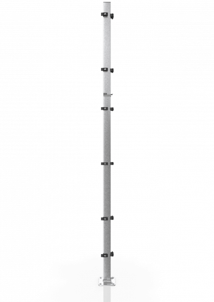 Universal corner post for mesh partition wall ECONFENCE® BASIC LINE ZINC 80x40x3000MM