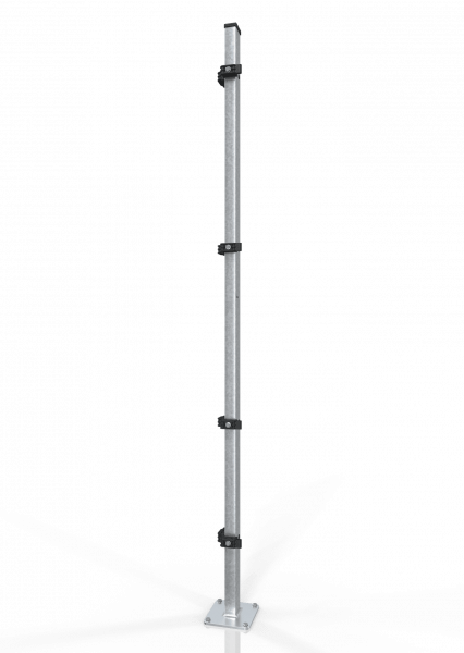 Universal corner post ECONFENCE® BASIC LINE LOCKING GUARD 60x40x2000MM