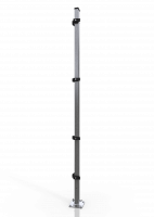 Universal corner post for mesh partition wall ECONFENCE® BASIC LINE ZINC 60x40x2400MM