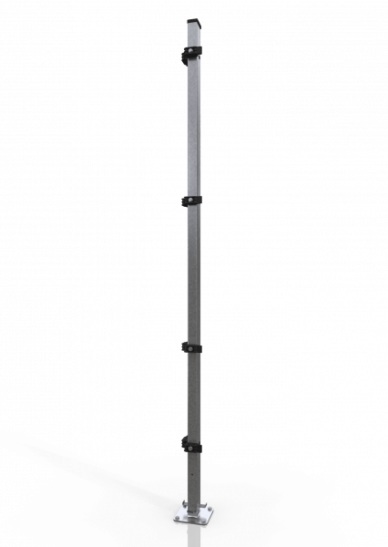 Universal corner post for mesh partition wall ECONFENCE® BASIC LINE ZINC 60x40x2000MM